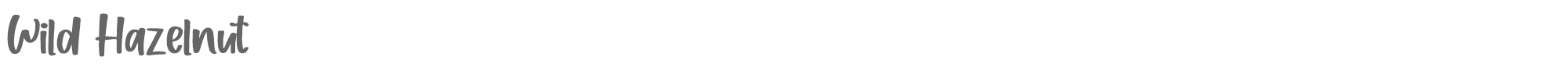 Sample characters Wild Hazelnut Font